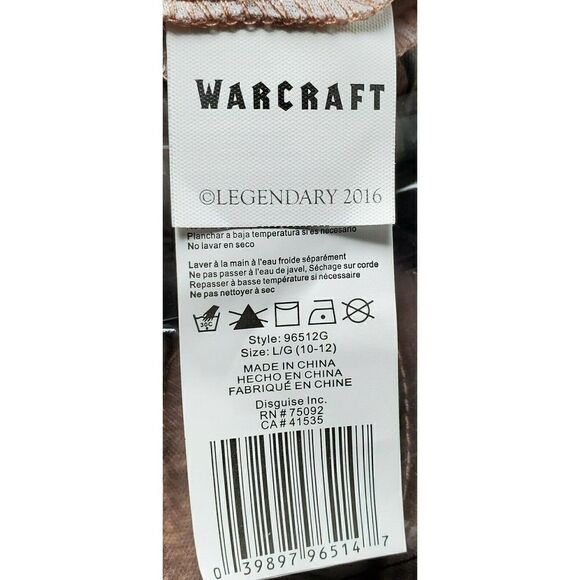 Warcraft Durotan Costume Size 10-12 Muscle Chest Halloween Dress Up Pretend Play - Picture 8 of 11